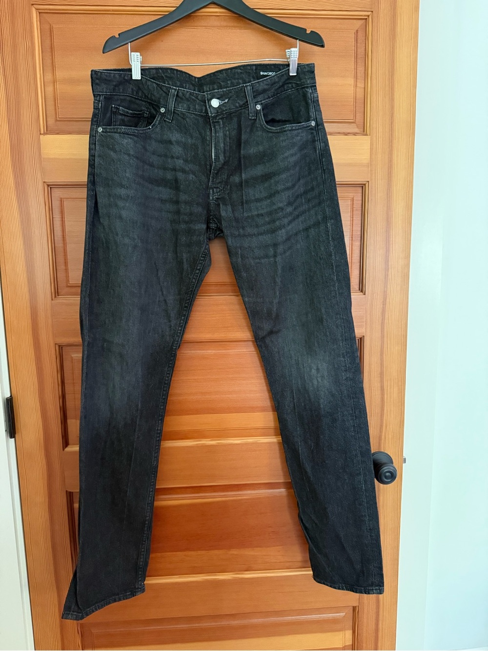 Bonobos Men's Black Straight Jeans - 35x36
